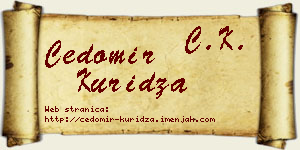 Čedomir Kuridža vizit kartica